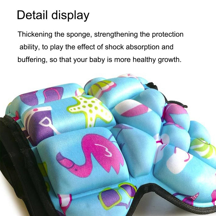 Children Outdoor Sports Roller Skating Protective Gear Hip Butt Padded Shorts Pants(Blue)