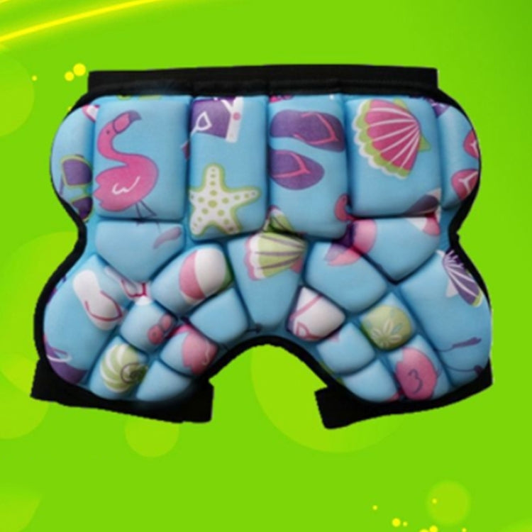 Children Outdoor Sports Roller Skating Protective Gear Hip Butt Padded Shorts Pants(Blue)