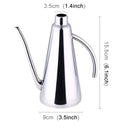 Kitchen Supplies Stainless Steel Leak-proof Oiler Jar Soy Sauce Vinegar Bottle, Small, Size:15.5*9*3.5cm