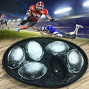 Rugby Shape 3D Ice Cube Mold Maker Bar Party Silicone Trays Chocolate Mold Kitchen Tool (Yellow)