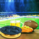 Rugby Shape 3D Ice Cube Mold Maker Bar Party Silicone Trays Chocolate Mold Kitchen Tool (Yellow)