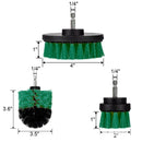 3 PCS Bathroom Kitchen Cleaning Brushes Kit for Electric Drill(Green)