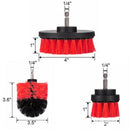 3 PCS Bathroom Kitchen Cleaning Brushes Kit for Electric Drill(Red)