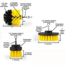 3 PCS Bathroom Kitchen Cleaning Brushes Kit for Electric Drill(Yellow)