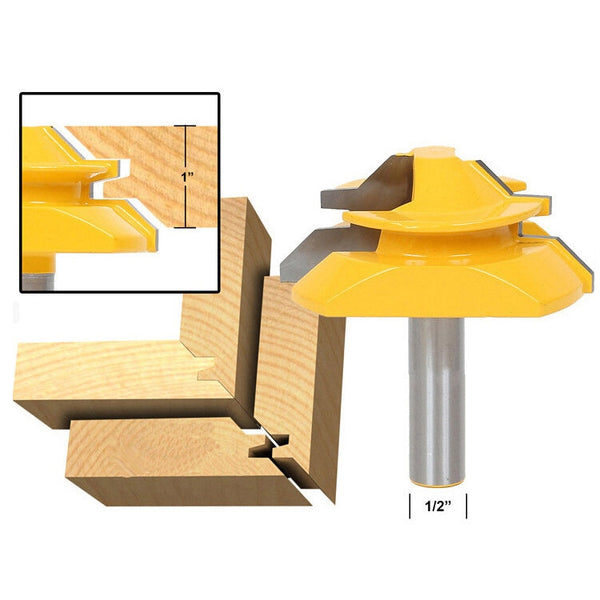 1/2 x 2-3/4 Shank Woodwork 45 Degree Engagement Tenon Cutter Blade Right Angle Accessories Knife Woodworking Tools