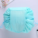 Travel Large Volume Drawstring Bag Cosmetic Sundries Storage Bag(Mint Green)
