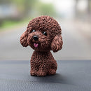 Shaking Head Dog Car Ornaments Resins Lovely Cartoon Dog New Year Gifts with Double-sided Adhesive Tape