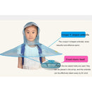 Portable UFO Cap Umbrella Automatic Folding Umbrella Creative Gifts Umbrella Student Woman Man Rain Hat, M, Umbrella Face Diameter:76cm, Suitable Height:120-145cm(Blue)