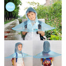 Portable UFO Cap Umbrella Automatic Folding Umbrella Creative Gifts Umbrella Student Woman Man Rain Hat, M, Umbrella Face Diameter:76cm, Suitable Height:120-145cm(Blue)