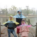 Portable UFO Cap Umbrella Automatic Folding Umbrella Creative Gifts Umbrella Student Woman Man Rain Hat, M, Umbrella Face Diameter:76cm, Suitable Height:120-145cm(Blue)