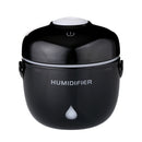 Rice Cooker Shape Mini LED Light Air Humidifier for Home & Office(Black)