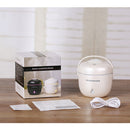 Rice Cooker Shape Mini LED Light Air Humidifier for Home & Office(White)