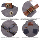 Retro Style Cotton Canvas Craftsman Work Aprons(Grey)