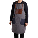 Retro Style Cotton Canvas Craftsman Work Aprons(Grey)
