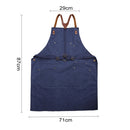 Retro Style Cotton Canvas Craftsman Work Aprons(Blue)
