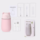 Creative Mini Portable Polar Bear Shape Mute Desktop Air Humidifier with Extended USB Port, Capacity: 320ml, DC 5V(Pink)