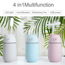 Creative Mini Portable Polar Bear Shape Mute Desktop Air Humidifier with Extended USB Port, Capacity: 320ml, DC 5V(Pink)