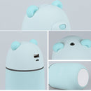 Creative Mini Portable Polar Bear Shape Mute Desktop Air Humidifier with Extended USB Port, Capacity: 320ml, DC 5V(Blue)