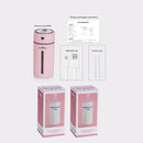 Creative Mini Diamond Portable Mute Desktop Air Humidifier with Color Night Light , Capacity: 250ml, DC 5V(Pink)