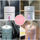 Creative Mini Diamond Portable Mute Desktop Air Humidifier with Color Night Light , Capacity: 250ml, DC 5V(Pink)