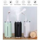 Mini Portable Misty Can Shape Mute Desktop Air Humidifier with Extended USB Port(Black)
