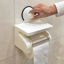 Toilet Bathroom Tissue Boxes Napkin Wall Super Strong Sucker Sucking Disc Tissue Case Tissue Storage Racks,Suitable for 95*100mm Roll of Paper