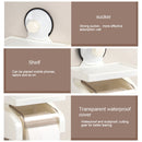 Toilet Bathroom Tissue Boxes Napkin Wall Super Strong Sucker Sucking Disc Tissue Case Tissue Storage Racks,Suitable for 95*100mm Roll of Paper