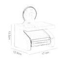 Toilet Bathroom Tissue Boxes Napkin Wall Super Strong Sucker Sucking Disc Tissue Case Tissue Storage Racks,Suitable for 95*100mm Roll of Paper