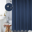 Thickening Waterproof And Mildew Curtain Honeycomb Texture Polyester Cloth Shower Curtain Bathroom Curtains,Size:200*200cm(Dark Blue)