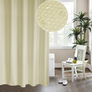 Thickening Waterproof And Mildew Curtain Honeycomb Texture Polyester Cloth Shower Curtain Bathroom Curtains,Size:200*200cm(Beige)