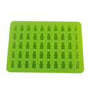 2 PCS 50 Holes Small Bear Chocolate Tray Silicone Mold Cookie Mold Candy Mold, Random Color Delivery, Size: 19*13.7*1cm
