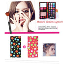 26 Colors Makeup 18 Colors Anti-blooming Eye Shadow Makeup Palette + Blush Pressed Powder Frozen Lipstick Eyebrow Powder with Mirror & Brush, Wallet Case Style Set(Blue)