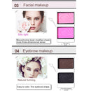 26 Colors Makeup 18 Colors Anti-blooming Eye Shadow Makeup Palette + Blush Pressed Powder Frozen Lipstick Eyebrow Powder with Mirror & Brush, Wallet Case Style Set(Blue)