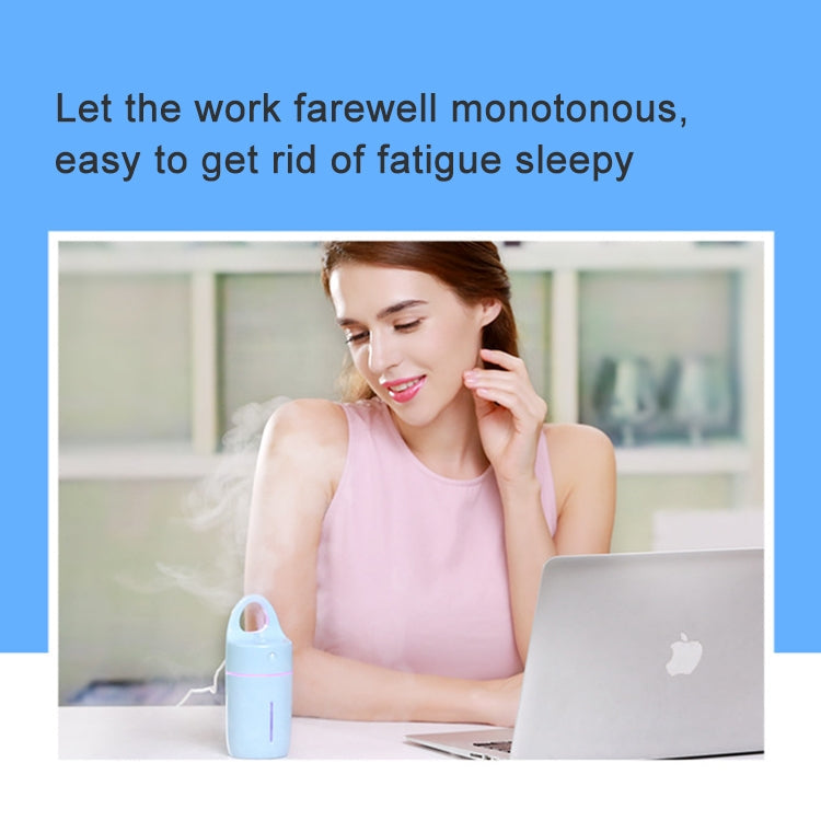 1.5W - 2W 175ml Mini Portable USB Negative Ions Humidifier Beauty and Water Supplement Instrument with Colorful LED Light(Blue)