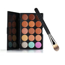 Z15-1 15 Colors Concealer Foundation Cream Makeup Cosmetic Palette Set with Round Head Makeup Brush