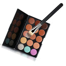 Z15-1 15 Colors Concealer Foundation Cream Makeup Cosmetic Palette Set with Round Head Makeup Brush