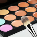 Z15-1 15 Colors Concealer Foundation Cream Makeup Cosmetic Palette Set with Round Head Makeup Brush