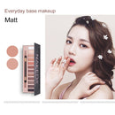 5673 Cosmetic 12 Colors Pearl Smoky Eye Shadow Makeup Palette with Brush Set