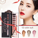 5673 Cosmetic 12 Colors Pearl Smoky Eye Shadow Makeup Palette with Brush Set