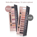 5673 Cosmetic 12 Colors Pearl Smoky Eye Shadow Makeup Palette with Brush Set