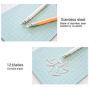 Junesix A5 Cutting Mat Set Cutting Mat & Ruler & Carving Knife(Blue)