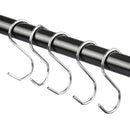 200 PCS 2.5mm Multi-functional S-shaped Stainless Steel Metal Hook, Length: 5.5cm