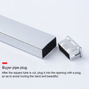 2 PCS 15x30mm Supermarket Shelves Display Electroplated Square Crossbar hook Bracket, Length: 1m