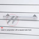 2 PCS 15x30mm Supermarket Shelves Display Electroplated Square Crossbar hook Bracket, Length: 1m