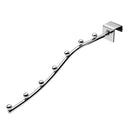20 PCS Square Pipe Metal Hook with 7 Beads for Supermarket Clothes Shop Dormitory, Length: 30cm