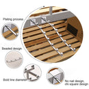 20 PCS Square Pipe Metal Hook with 7 Beads for Supermarket Clothes Shop Dormitory, Length: 30cm