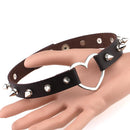 2 PCS Punk Style Fashion Heart Shape Leather Rivet Necklace Collar, Random Color Delivery
