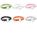 2 PCS Punk Style Fashion Heart Shape Leather Rivet Necklace Collar, Random Color Delivery