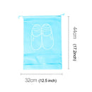 10 PCS D-POCKET Non-Woven Drawing Belt Shoe Pouch,Large Size(Blue)