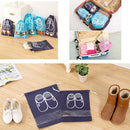10 PCS D-POCKET Non-Woven Drawing Belt Shoe Pouch,Large Size(Blue)